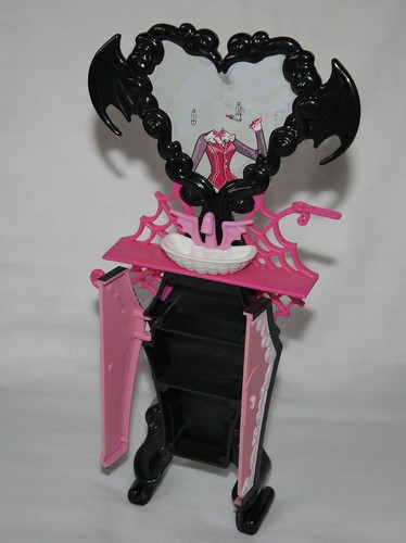 Monster High Zubehör SPIEGELSCHRANK Vanity Draculaura Powder Room Badezimmer - Bild 6 von 7