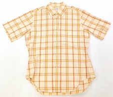 Rare VTG ARROW Cum Laude Tapered Checkered Plaid Short Sleeve Casual Shirt 80s M