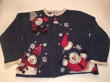 Snowman Christmas Sweater Size 18.5