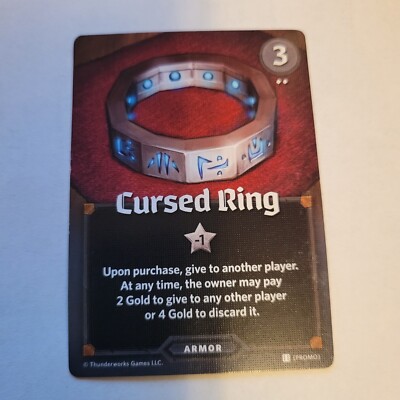 Roll Player - Board Game Promo Card - Cursed Ring. NEW