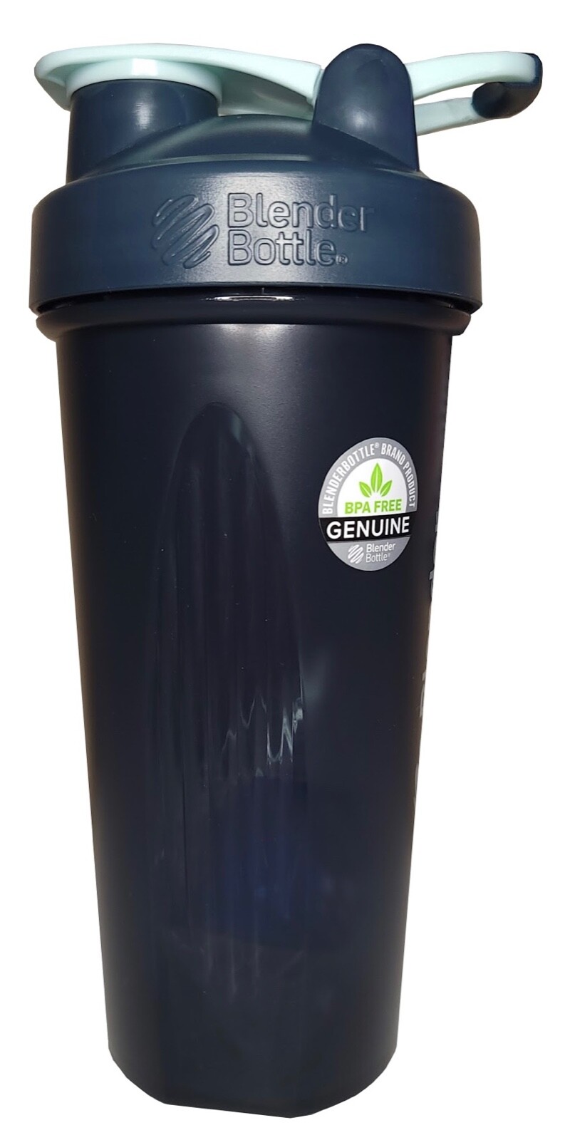 Blender Bottle 20oz Black white top lid