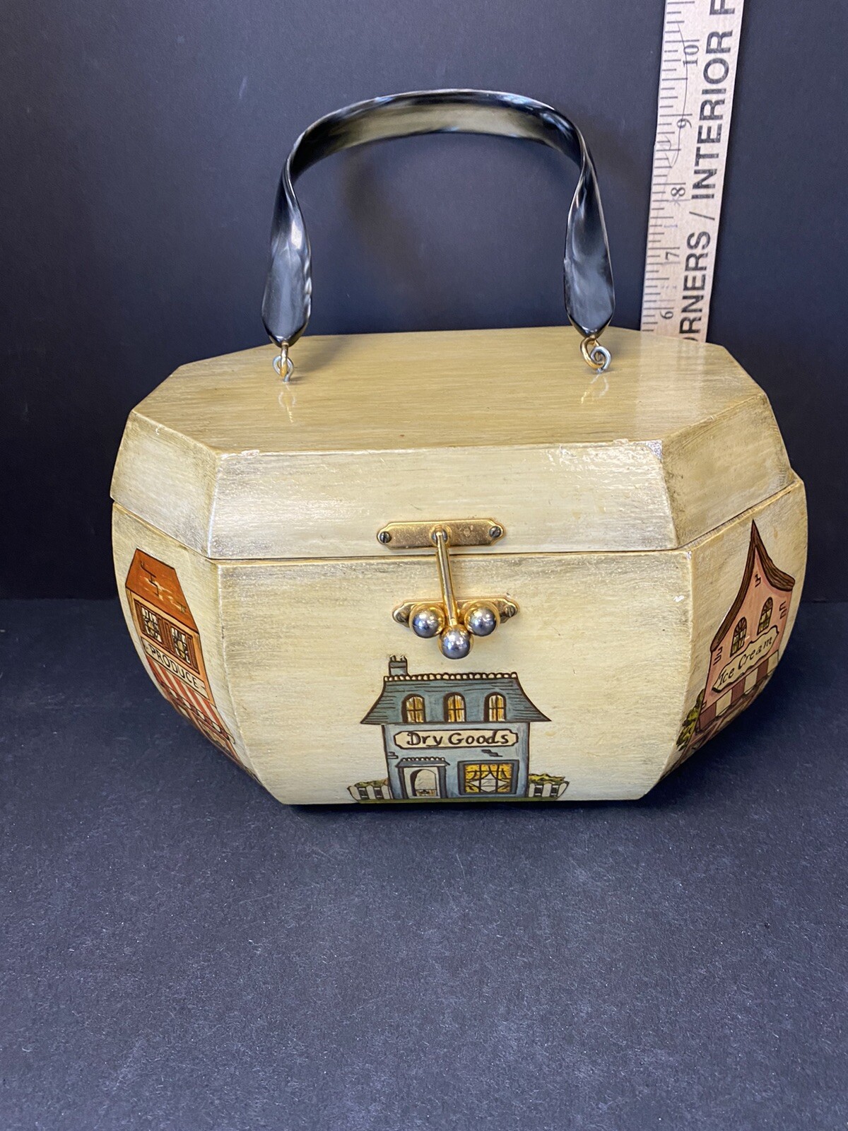 Handmade Wooden Purse/Box 9x6 Cottagecore Sewing Box Gem