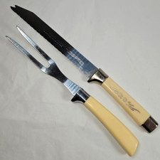 Set posate intaglio coltello e forchetta vintage Regent Sheffield The Miracle Worker MCM