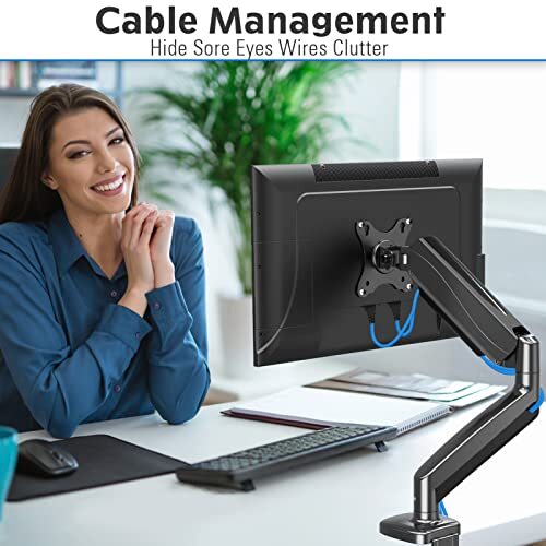  Montaje De Escritorio Para Un Solo Monitor, Soporte De Brazo De Monitor Con ...