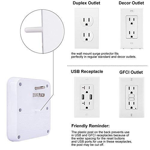 Smart Tap 2-Pack, 4-Outlet Smart Plug WiFi Outlet Wall Tap, Energy Monitoring - Picture 3 of 9