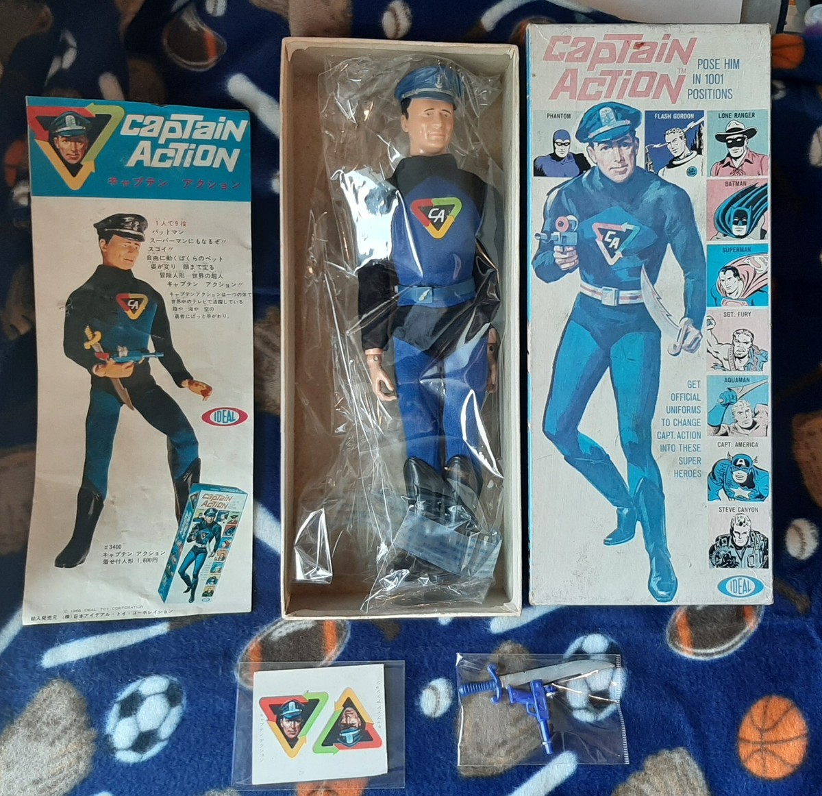 VINTAGE IDEAL 1966 CAPTAIN ACTION JAPANESE ISSUE RARE MINTY