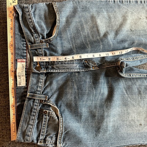 Jeans Levis 559 uomo relaxed dritto 33x32 lavaggio medio vernice macchiata #0494ED - Foto 4 di 15