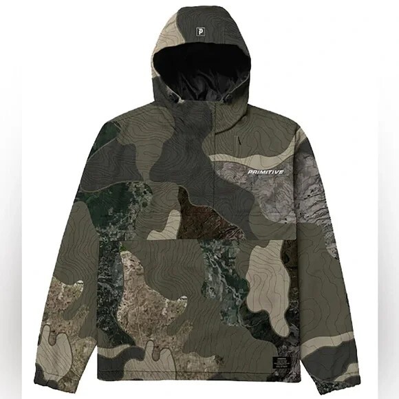 Primitive x Call Of Duty Mapping Anorak Jacket Men Olive Size XL