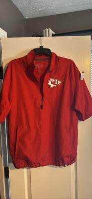 Nike Kansas City Chiefs NFL 1/4 zip Short Sleeve Pullover Size Small