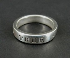 Ring Silver Band True Love Waits Sterling 925 Size 6.5 Band 6 1/2 Ring