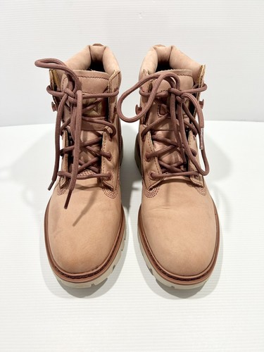 Caterpillar CAT Lyric Bold Leather work boots Pink Women’s US 7 EU 38 - Picture 3 of 10