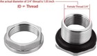3/4" NPT Female Thread Bulkhead Water Tank Fitting 304 Stainless Steel New