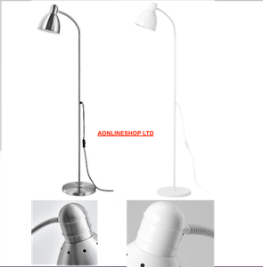 IKEA Lersta Brushed Aluminium Adjustable Silver or white Floor Lamp