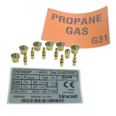 LINCAT GAS UMBAUSATZ NAT AUF LPG PROPAN CKP49 OFEN SORTIMENT OG7002/N