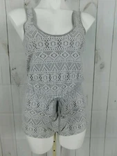 Pins and Needles Gray Lace Overlay Sleeveless Knit Romper - Size XS
