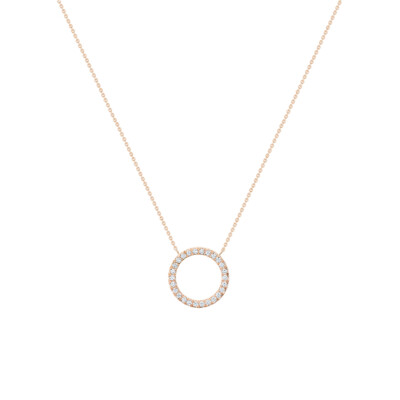18k Gold Plated Circle of Life Moissanite Pendant Necklace | For Her