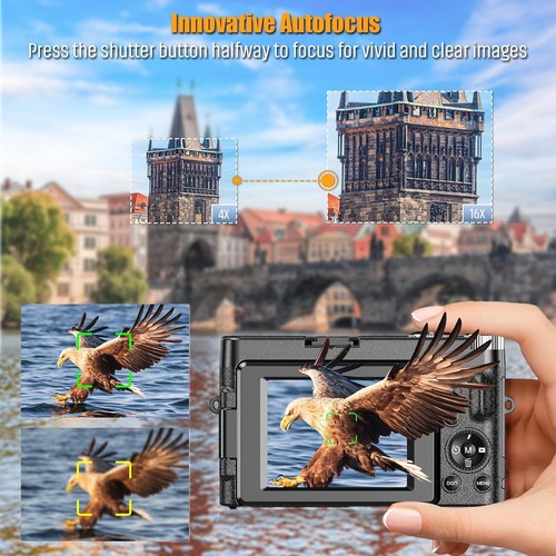 4K Digital Camera for Photography, Autofocus 48MP Vlogging Camera with 32GB Card - Picture 6 of 8