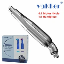 Dental Hygiene Prophy Handpiece, 1:1 Straight Handpiece + 4H 4:1 Air Motor Set
