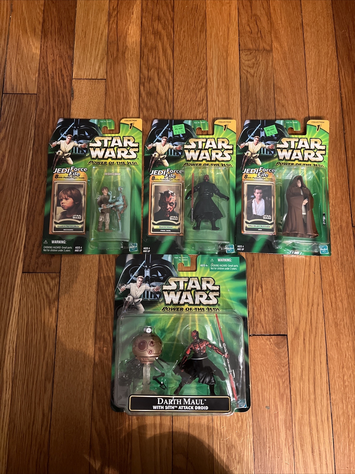 2000 Vintage Star Wars Power of the Jedi Lot of 4 Sealed Action Figures ...