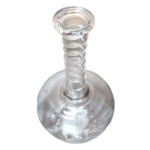 Juliska “Naomi” Signed Mouth Blown Signed Art Glass Clear Bud Flower Vase - Picture 3 of 7