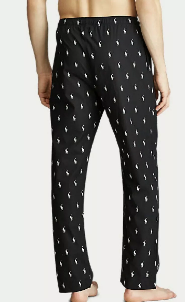 POLO RALPH LAUREN Big All Over Pony Player Woven Sleep Pants, Black, 4X :  : Clothing, Shoes & Accessories