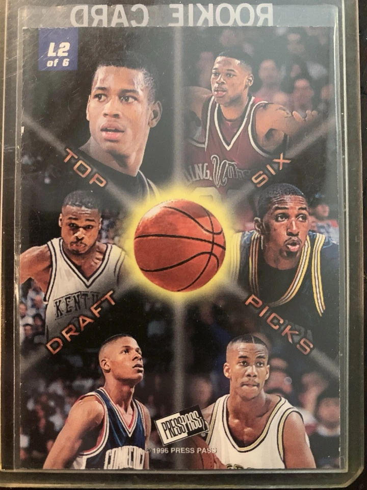Press Pass Lotto Marcus Camby 1996 L2 pies Paquetes de 6 selecciones en la parte posterior probabilidades 1:360 Foto 2 de 2