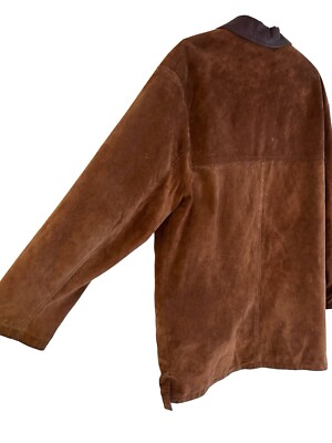 Manteau en cuir marron vintage - S ou M (avec mesures) - veste longue - Vêtements