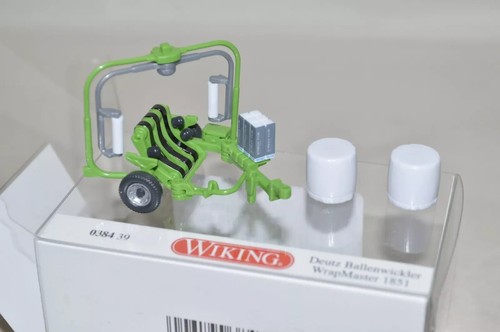 Remolque encintadora de pacas de heno Wiking 038439 Deutz WrapMaster 1851 escala HO 1/87 granja | Zustand: New