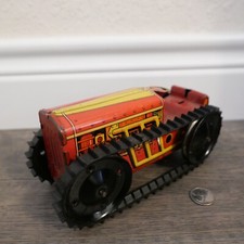 MARX Super Power Snap Caterpillar Wind Up Tin Lithographed Climbing Tractor Toy