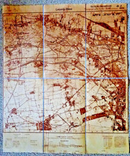 BBK_020 Mapa topograficzna Lipsk Zachód przedruk 1953 na płótnie