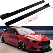 For Ford Fusion 2006-2020 86.6”Gloss Black Side Skirts Rocker Panel Splitter Lip