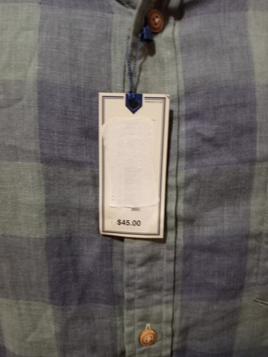 ROWM Men's Short Sleeve Plaid Shirt Cotton Multicolor Blue size XL New NWT - Picture 3 of 13