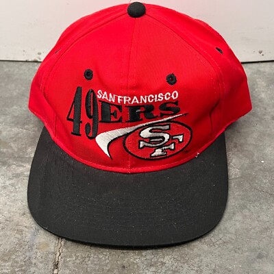 Vintage San Francisco 49ers Swoosh Hat Men's OS Red Young An Hat Co NFL Cap