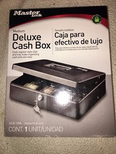 Image of Master Lock Medium Locking Cash Box, Lock & Keys, Steel, DCB-12ML - NEW NIB