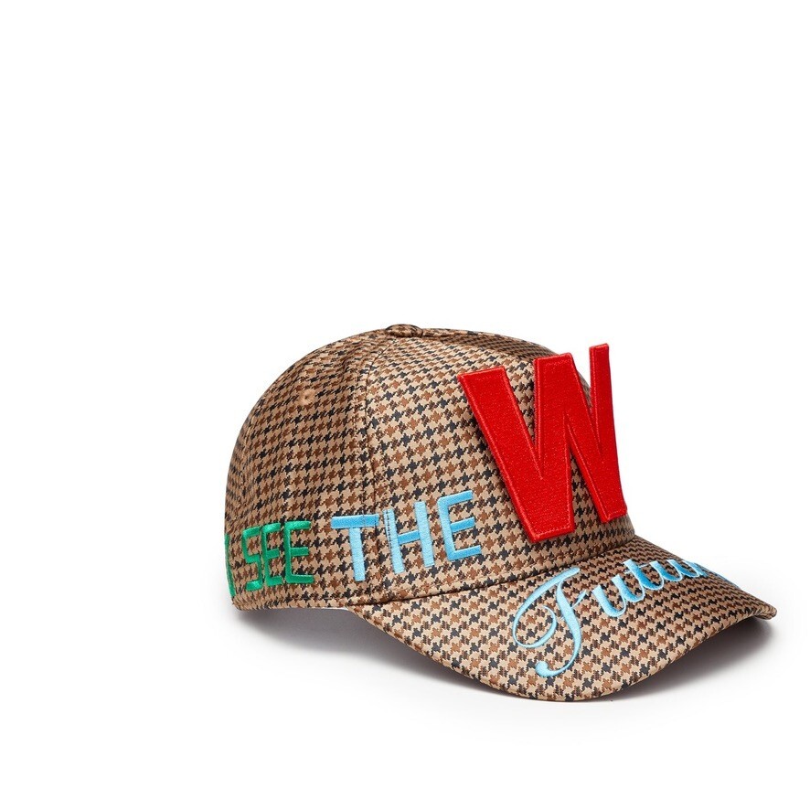 WALTER VAN BEIRENDONCK FUTURE LOGO PATCH HOUNDSTOOTH THE 'W