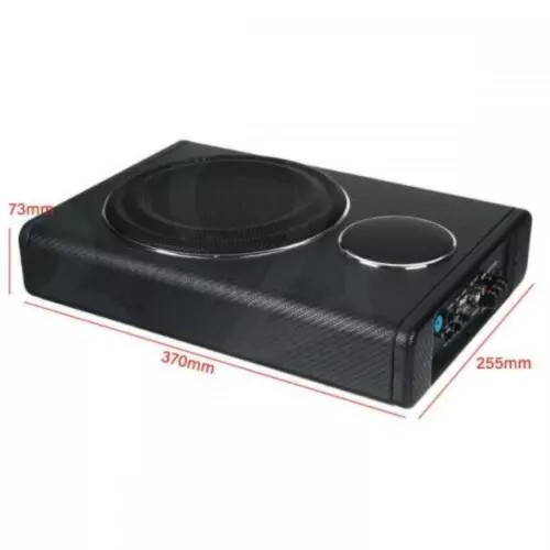 800W 8" Active Underseat Car Bass Box Audio Slim Subwoofer Sub Speaker Amplifier - Picture 8 of 8