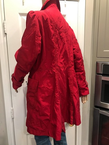 NyGard Red Jacket Women's Size 16 Chic Trendy Long Fashion Coat 100% Polyester - Picture 6 of 7