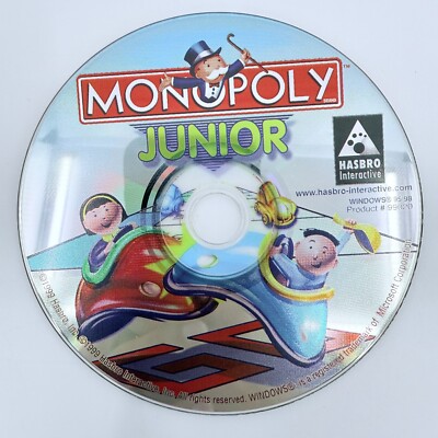 Monopoly Junior PC Game CD-ROM Windows 98/95 Hasbro Interactive -  CD Only