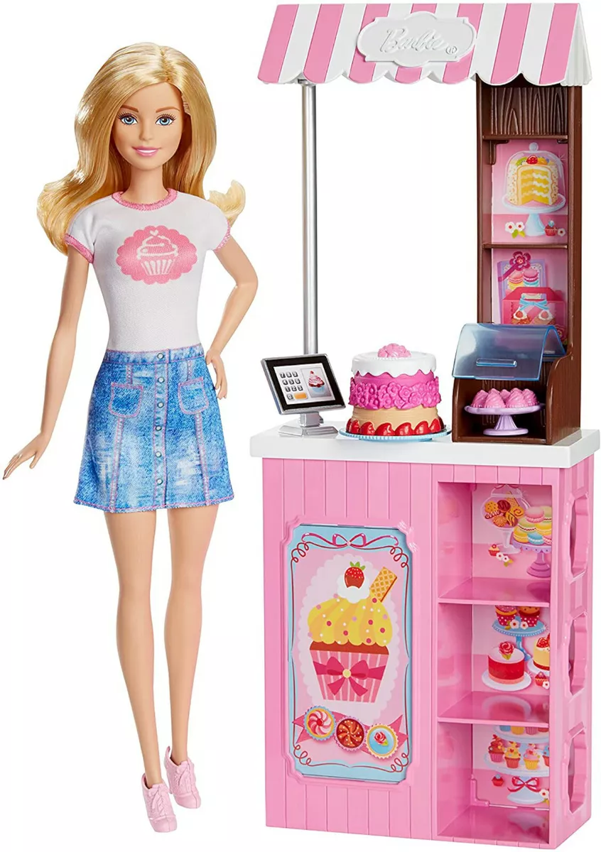 Mattel DMC35 Barbie Careers Bakery Shop Owner Playset with Blonde Doll