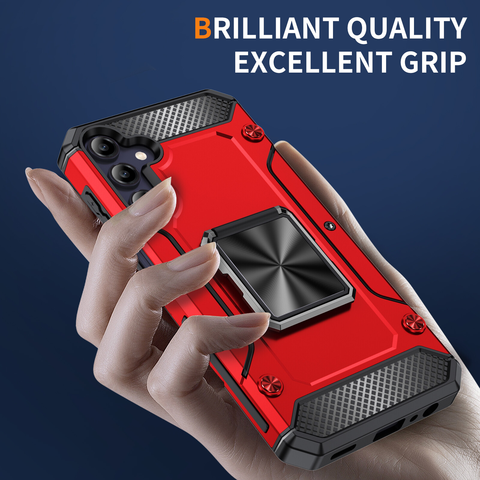 For Samsung Galaxy A15 A35 A25 A54 Heavy Duty Shockproof 360°Stand Phone Case