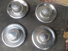 4 Original Corvette Rally Wheel Center Caps Some Dings 4 Original Corvette Rally Wheel Center Caps Some Dings