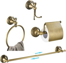 Antique Brass Bathroom Accessories, Retro Adjustable Bathroom Hardware, Brass