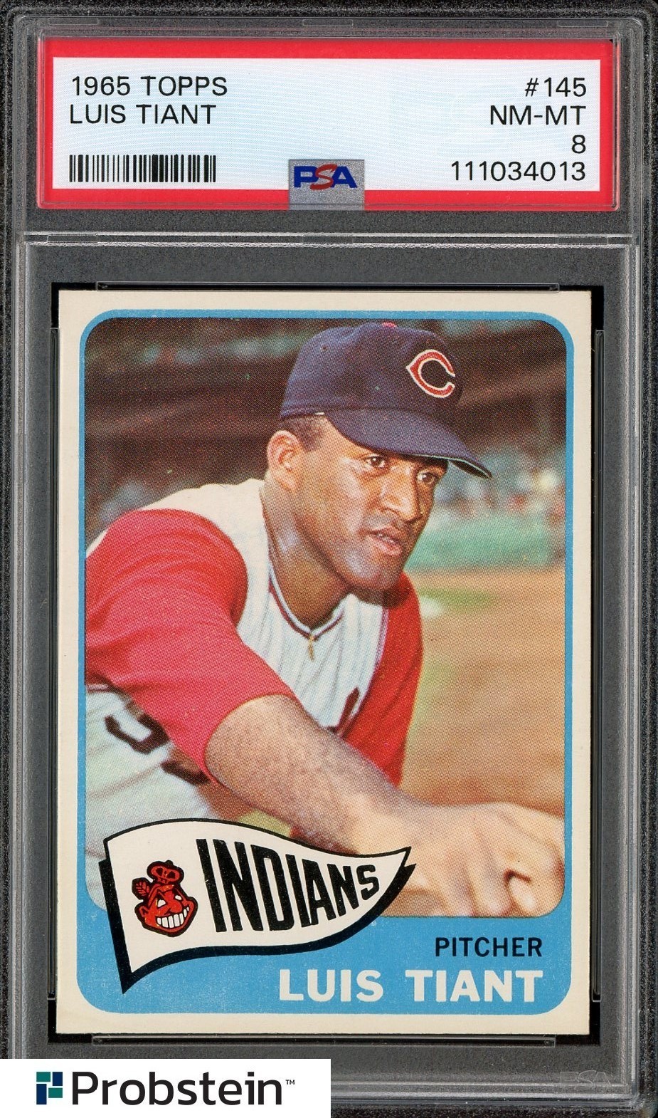 1965 Topps #145 Luis Tiant Cleveland Indians RC Rookie PSA 8 NM-MT