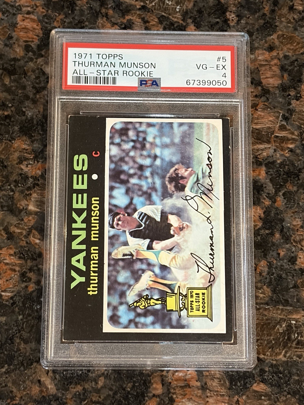 1971 Topps Thurman Munson #5 Baseball Card PSA 4