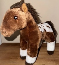 Aurora World Plush Brown White Horse Pony Stuffed Animal 11 Standing Spots Toy