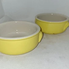 Vintage United Airlines Soup Bowls Eastrock INT'L Lot of 2 - yellow crocks CR570