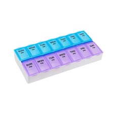 7 Day Weekly AM/PM Pill Organizer 2 Times a Day Pill Case for Supplements