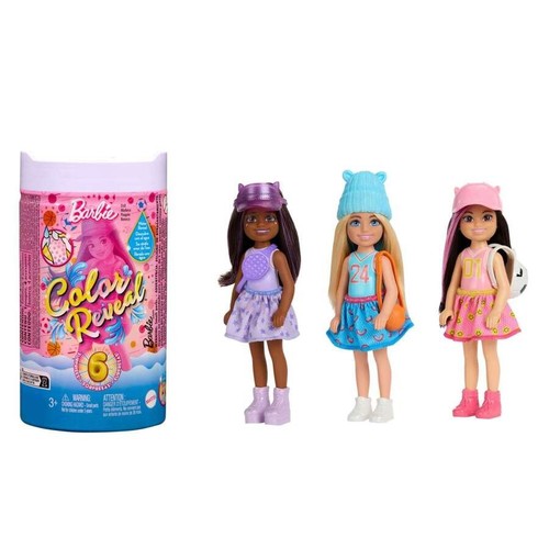 Barbie Color Reveal Sporty Series Chelsea Small Doll With 6 Surprises - Picture 5 of 5
