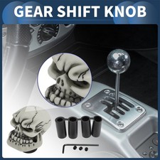 7cm Totenkopf-Schaltknauf für Automatik und Handschaltung mit 4Adaptern 1 Set