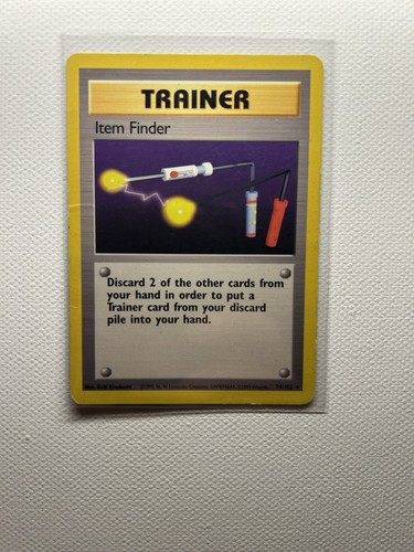 Pokémon Card Item Finder Trainer Base Set 74/102 Rare Card Great Condition